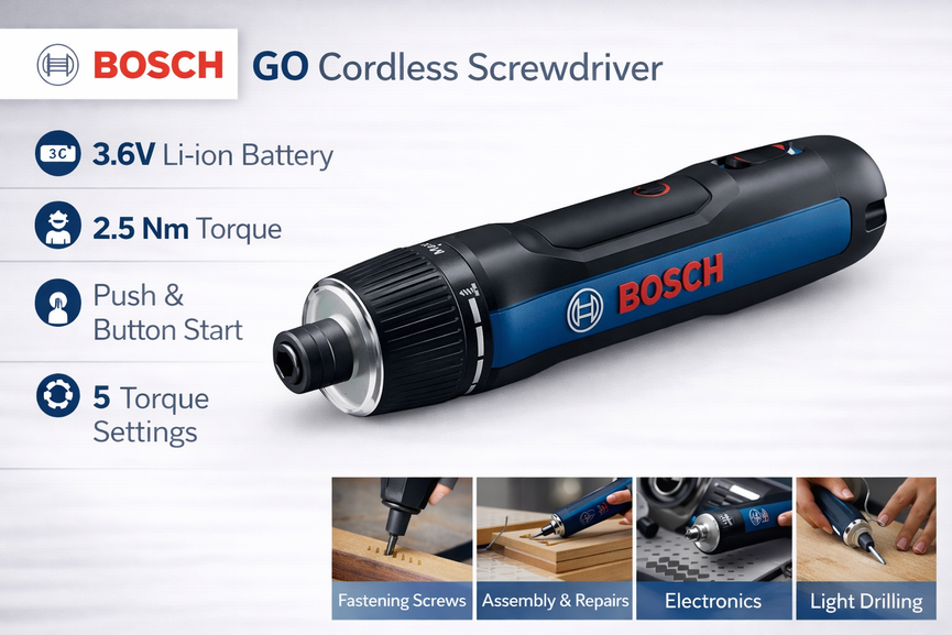 BOSCH CORDLESS SCREW DRIVER BOSCH GO 3 KIT