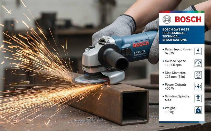 BOSCH Angle Grinder GWS 6-125