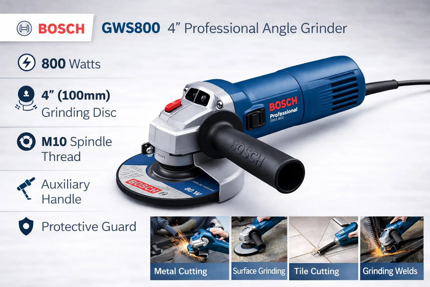 BOSCH ANGLE GRINDER GWS800 4" Professional