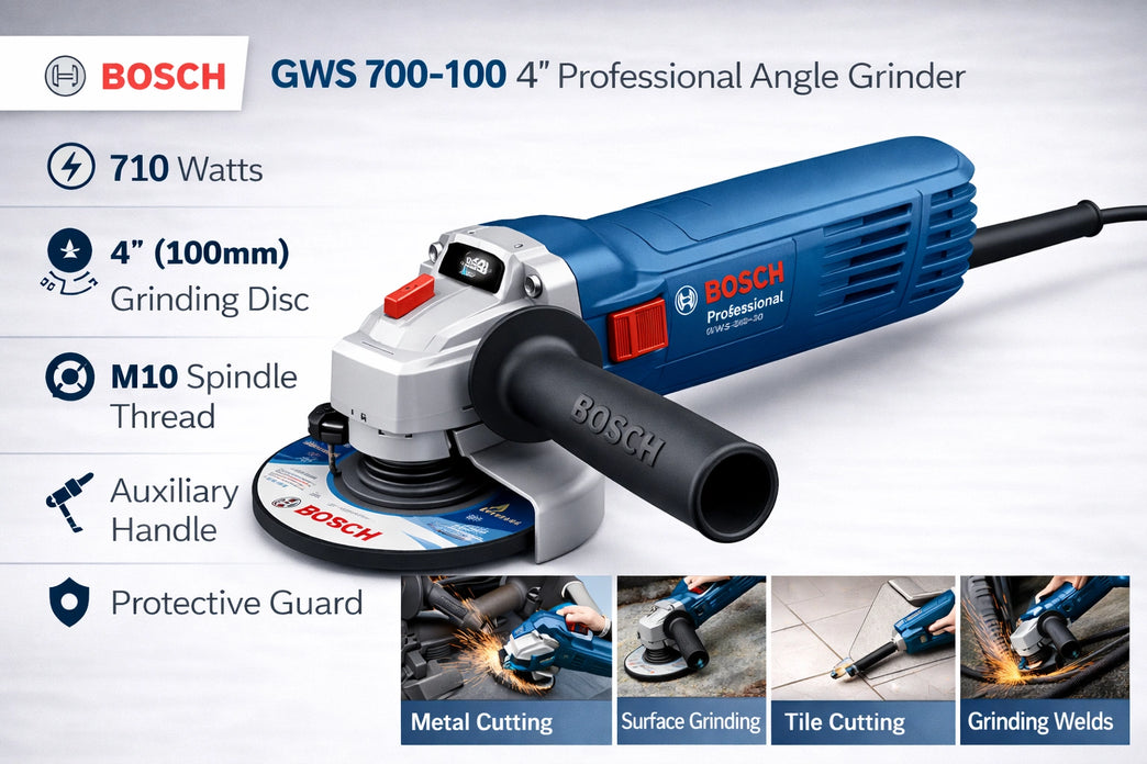 BOSCH Angle Grinder GWS700-100 4" Professional