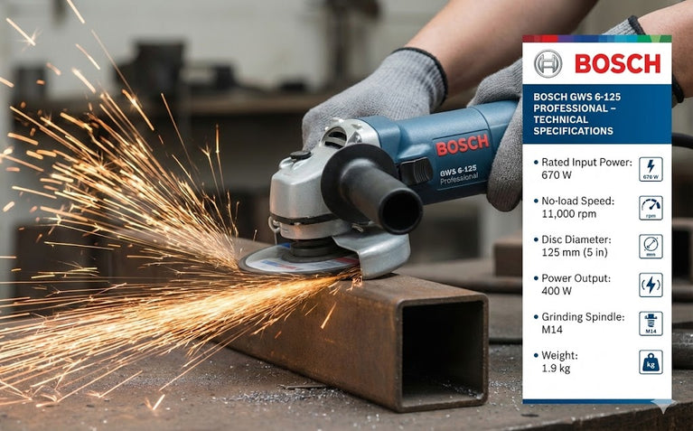 BOSCH Angle Grinder GWS 6-125