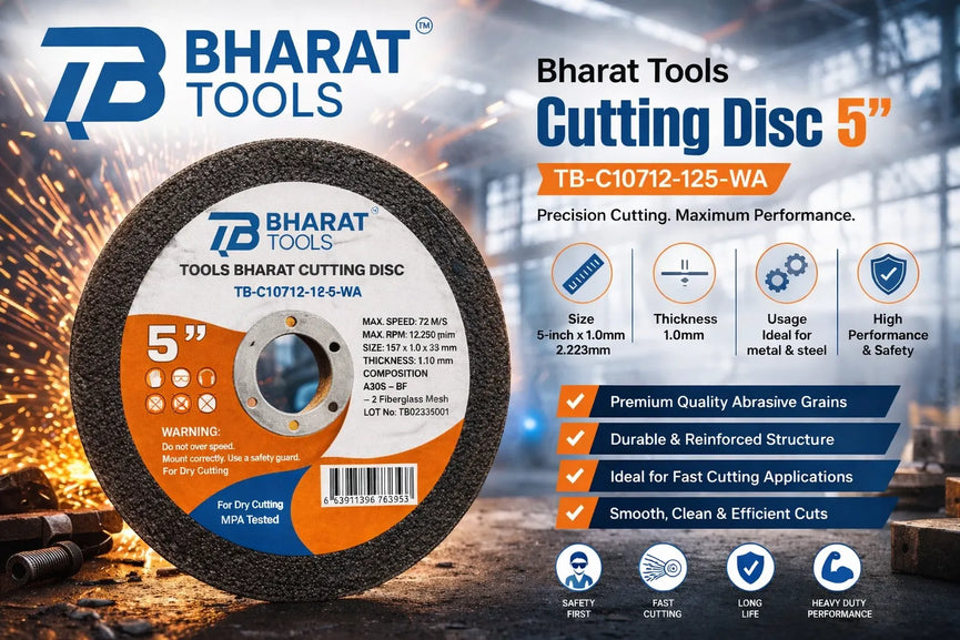 Bharat Tools Cutting Disc TB-C12516-22-WA 5" 125x1.6x22.2MM (Pack of 25)