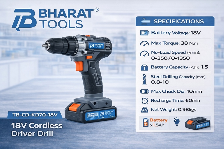 Bharat Tools TB-CD-KD70-18V 18V Cordless Driver Drill