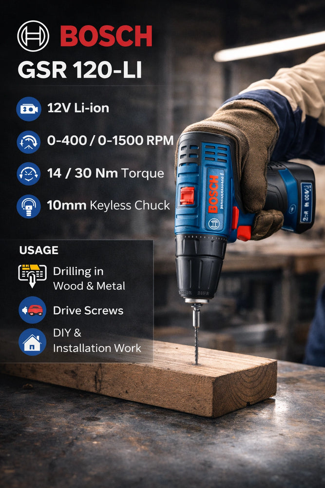 BOSCH GSR 120LI CORDLESS SCR DRV