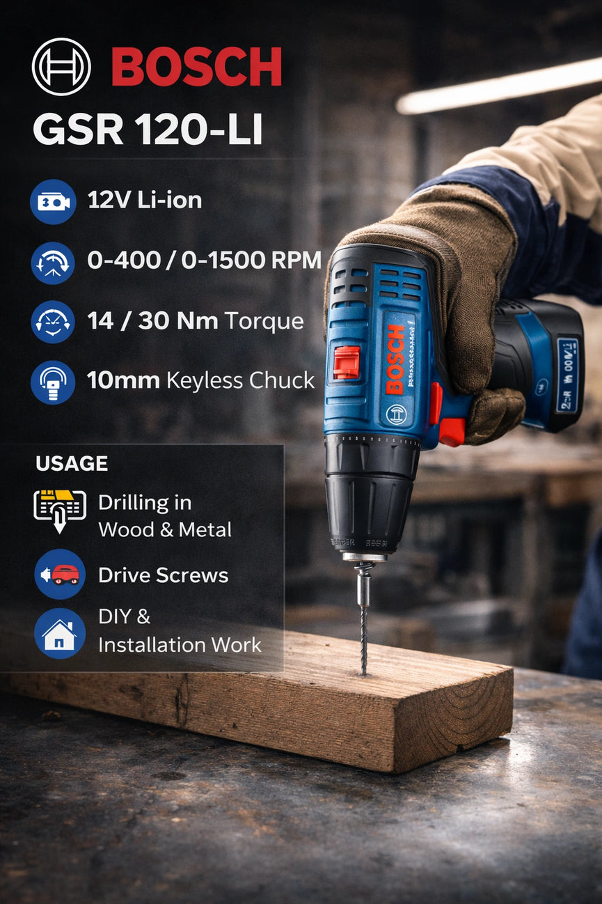 BOSCH GSR 120LI CORDLESS SCR DRV