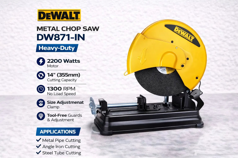Dewalt DW871-IN 14-inch (355mm) Heavy-Duty Metal Chop Saw