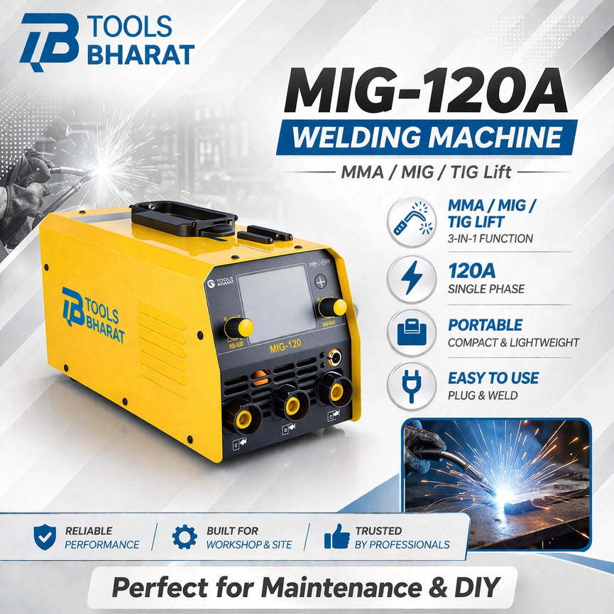 MIG-120A Inverter MMA/MIG/MAG/TIG LIFT Welding Machine (Home/DIY) 120A Single Phase Portable Welding Machine