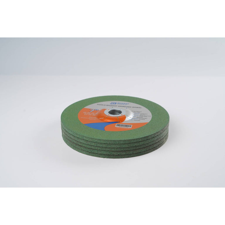 Bharat Tools Grinding Wheel TB-G18060-22-A 7" 180x6x22.2MM (Pack of 5)